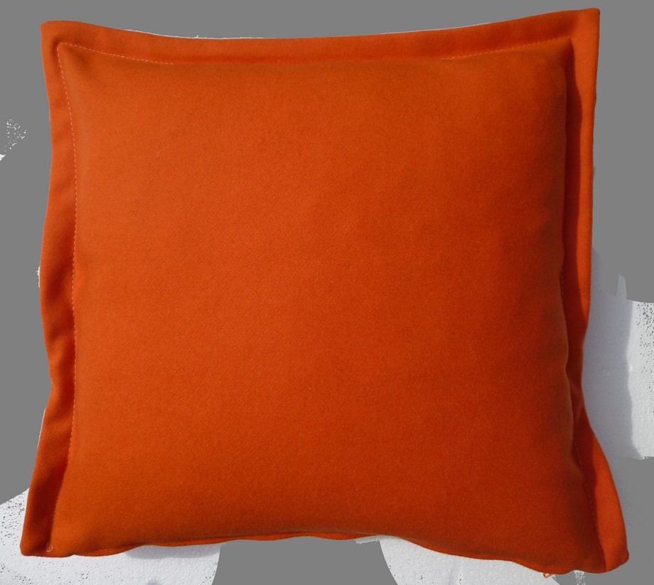 Kissen Loden Uni orange 40/40cm