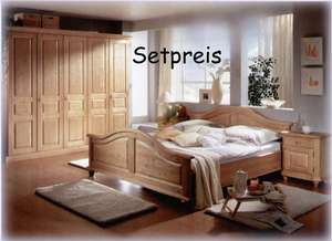 Schlafzimmer Trient, Schrank 4-trg., Doppelbett 200 cm, 2 Nachtkommoden