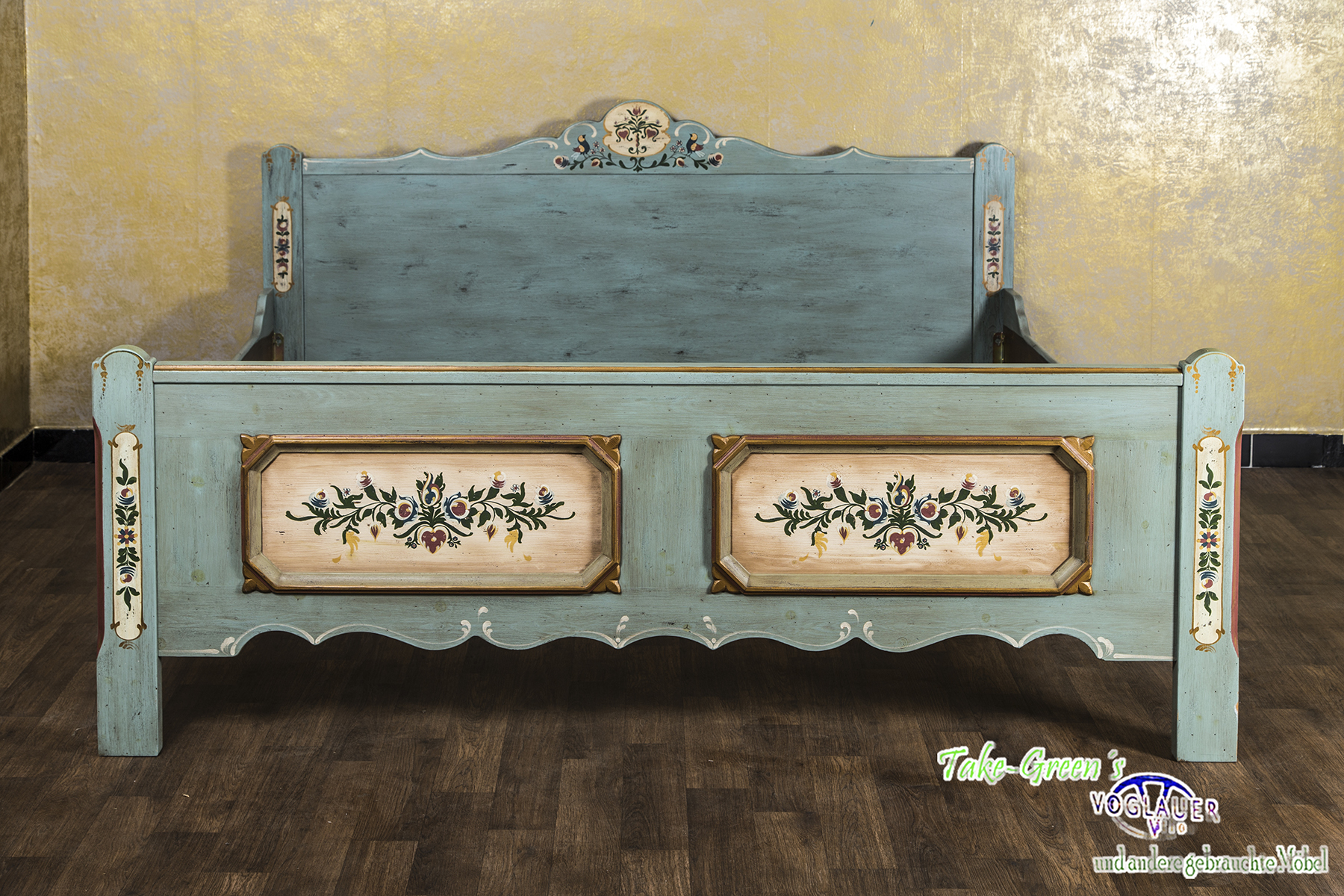 Voglauer Anno 1700 Altblau Doppelbett Ehebett