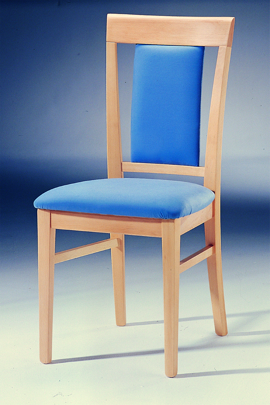 Stuhl 380, Buche, Sitz und Lehne gepolstert, 38 Lagerstoffe preisgleich