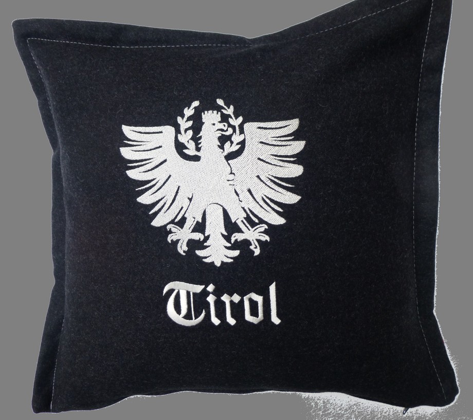 Kissen Loden Adler anthrazit 40/40cm