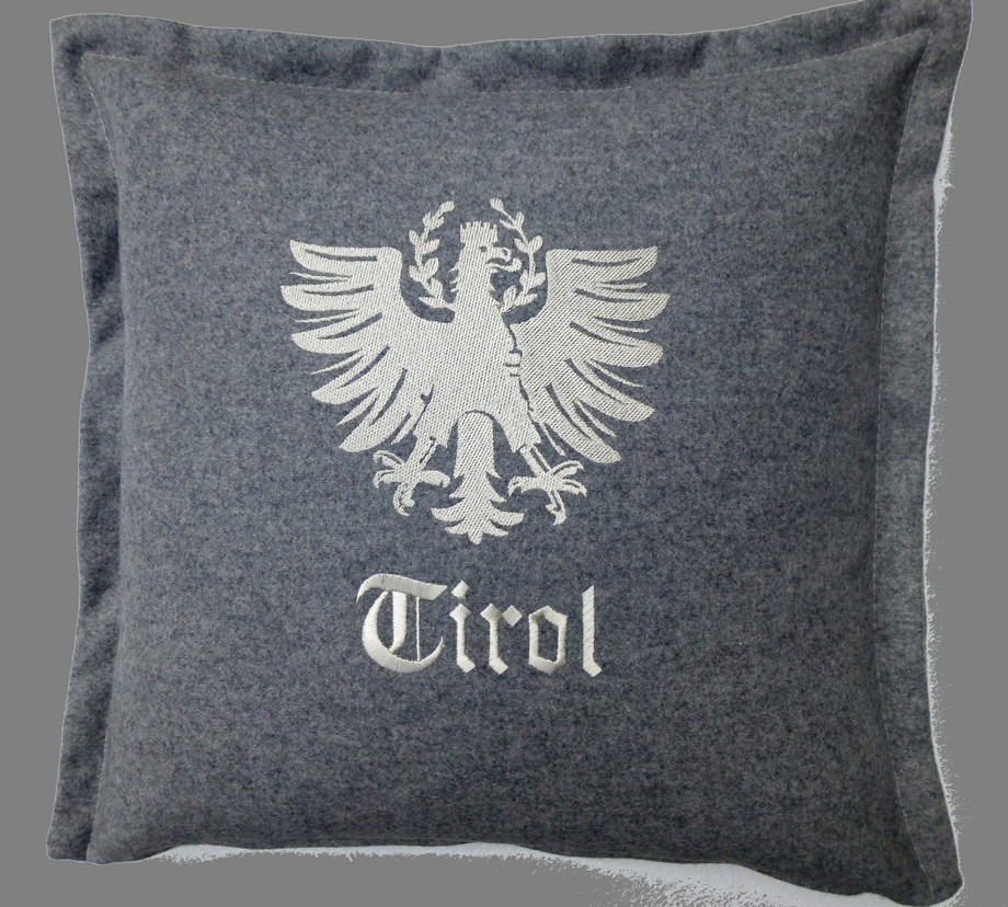 Kissen Loden Adler grau 40/40cm