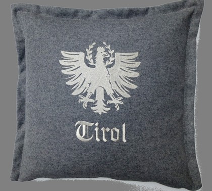 Kissen Loden Adler grau 40/40cm