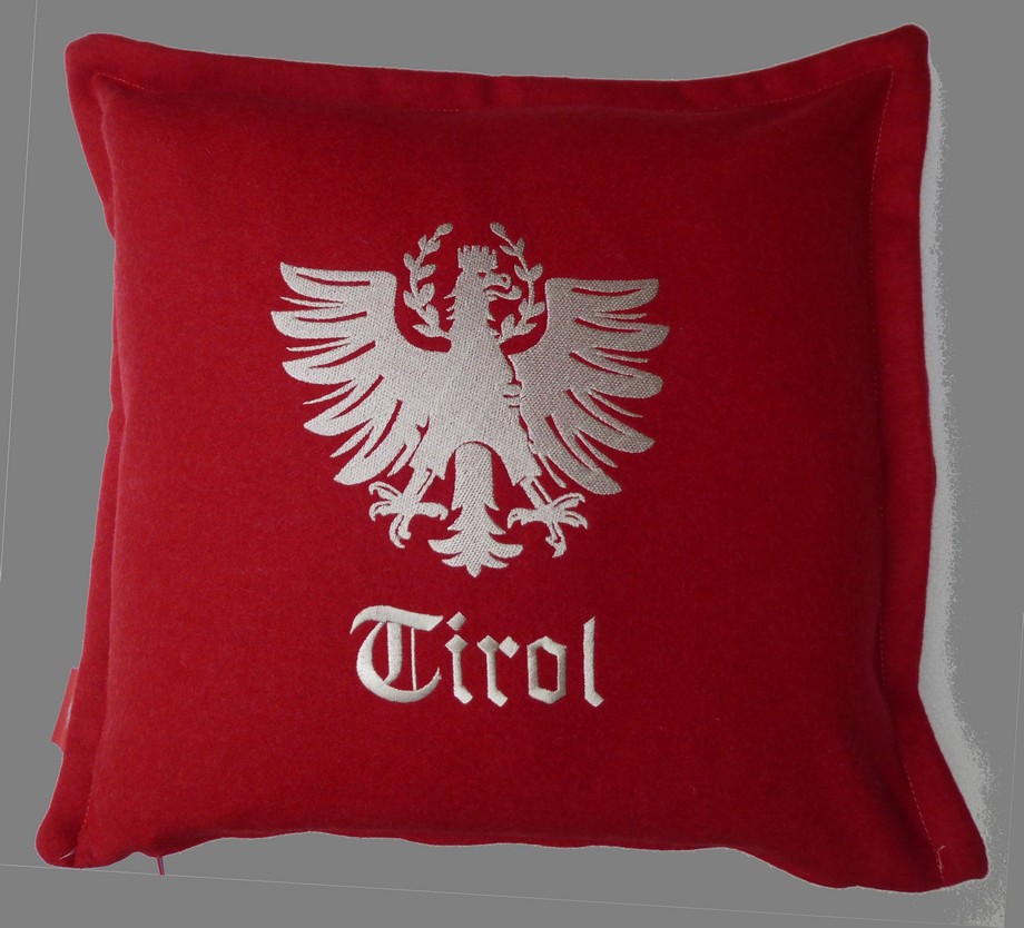 Kissen Loden Adler rot 40/40cm