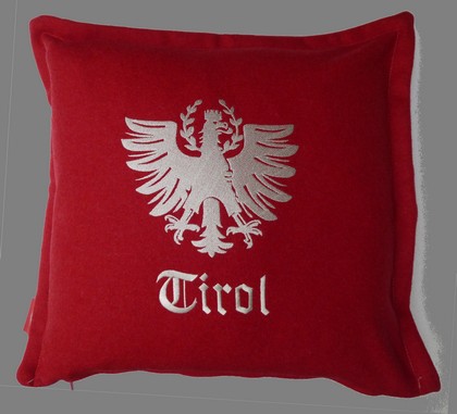 Kissen Loden Adler rot 40/40cm