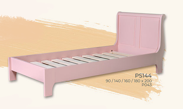 Bett ohne Fußteil, Kiefer massiv, 180/200