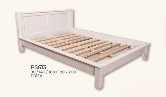Bett ohne Fußteil, Kiefer massiv, 140/200 cm , inkl. Holzrost, Latten