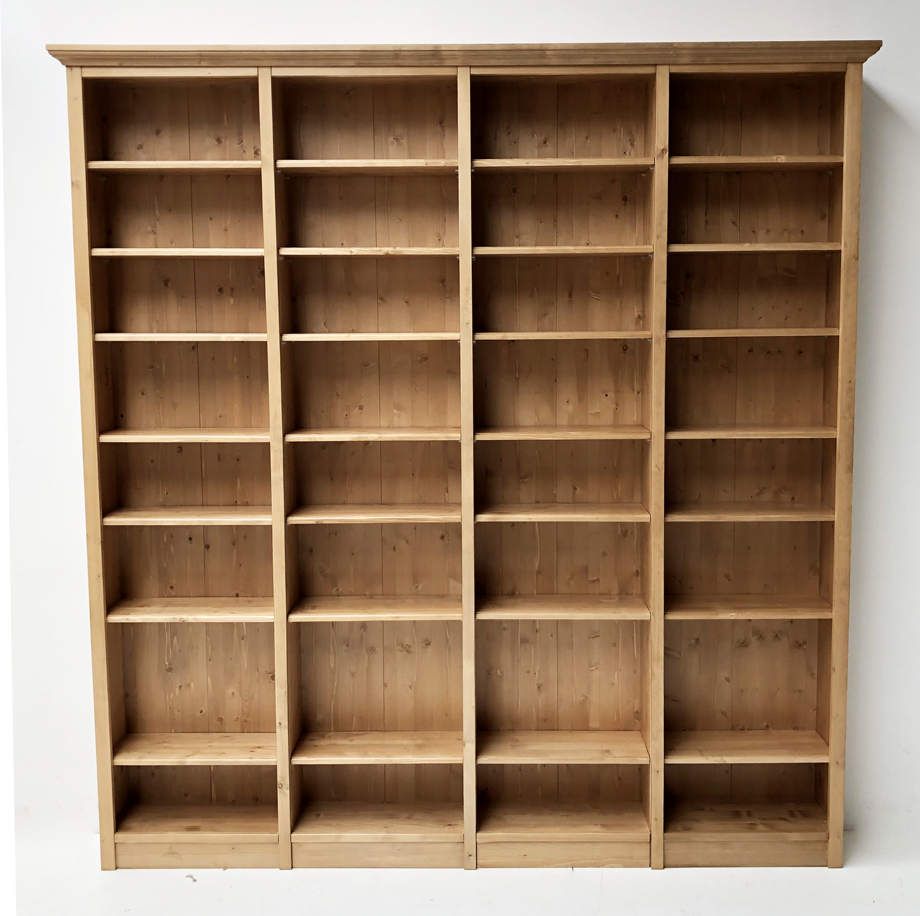 Bücherwand Bücherregal Füssen Wertach 4-fach, 235 cm breit , Sondermaß mit Sockel