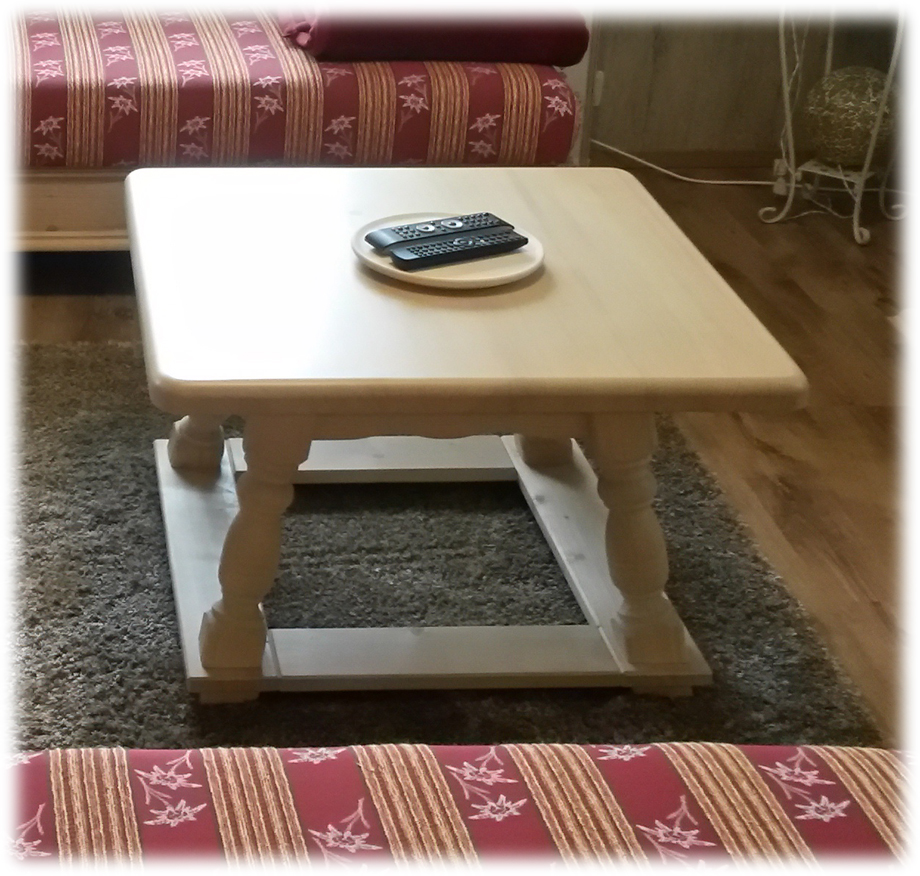 Jogl-Couchtisch 4520 70/70H 50 cm mit Fußrahmen, ohne Schubladen