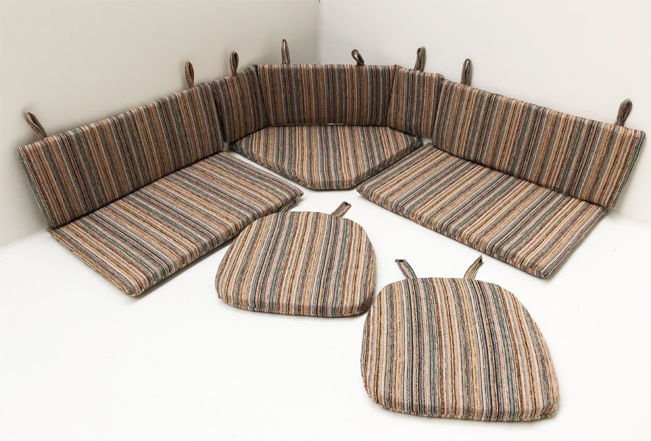Polstersatz EKA Eckbankgruppe  Sitz- Rückenkissen, Stuhlpolster genäht, Stoff Salzburg MU