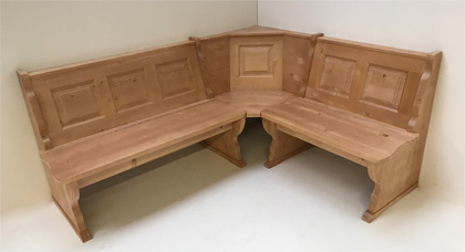 Eckbank Amberg klein 150/185 mit Truhe, Sonderton Adler Gröden 11456 lackiert