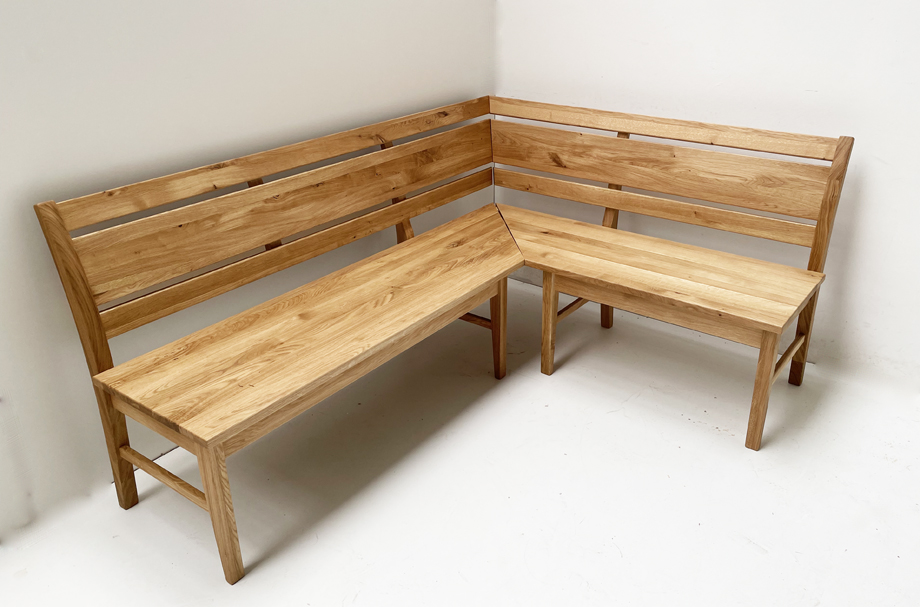 Eckbank Iseo Sondermaß 180/140 cm, Wildeiche lackiert
