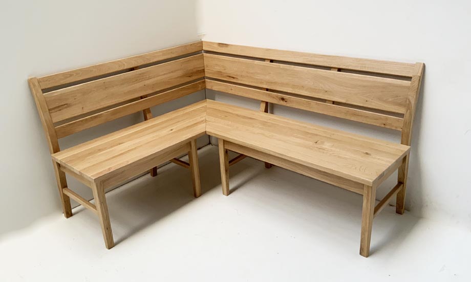 Eckbank Iseo 130/160 cm, Wildeiche lackiert