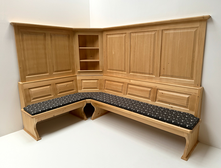 Eckbank Lindau 170/260 cm, Truhen, Ecke aufklappbar, Wandverkleidung, Eckkapitel, Polster TS-3005