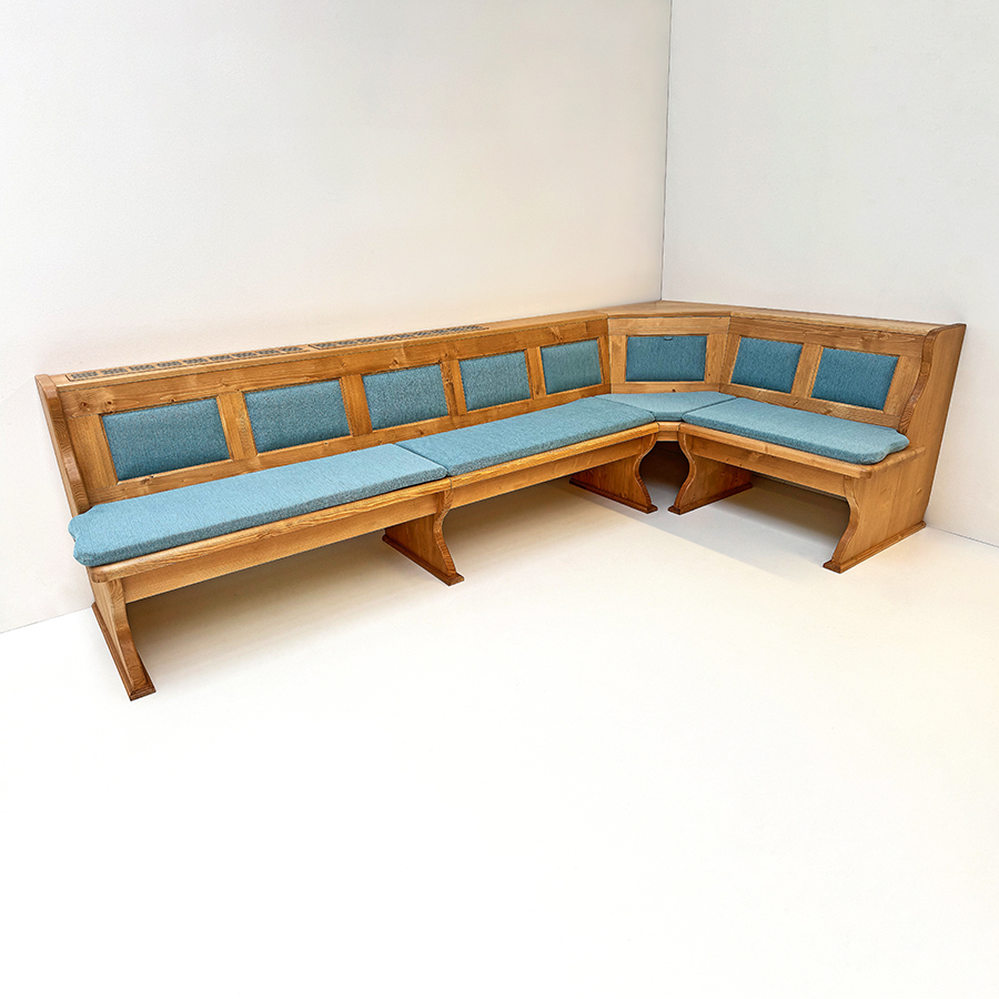 Eckbank Lindau 310/165 cm, Ablagenverbreiterung,Truhe, Ecke aufklappbar, Kassettenpolster, Waidhofen