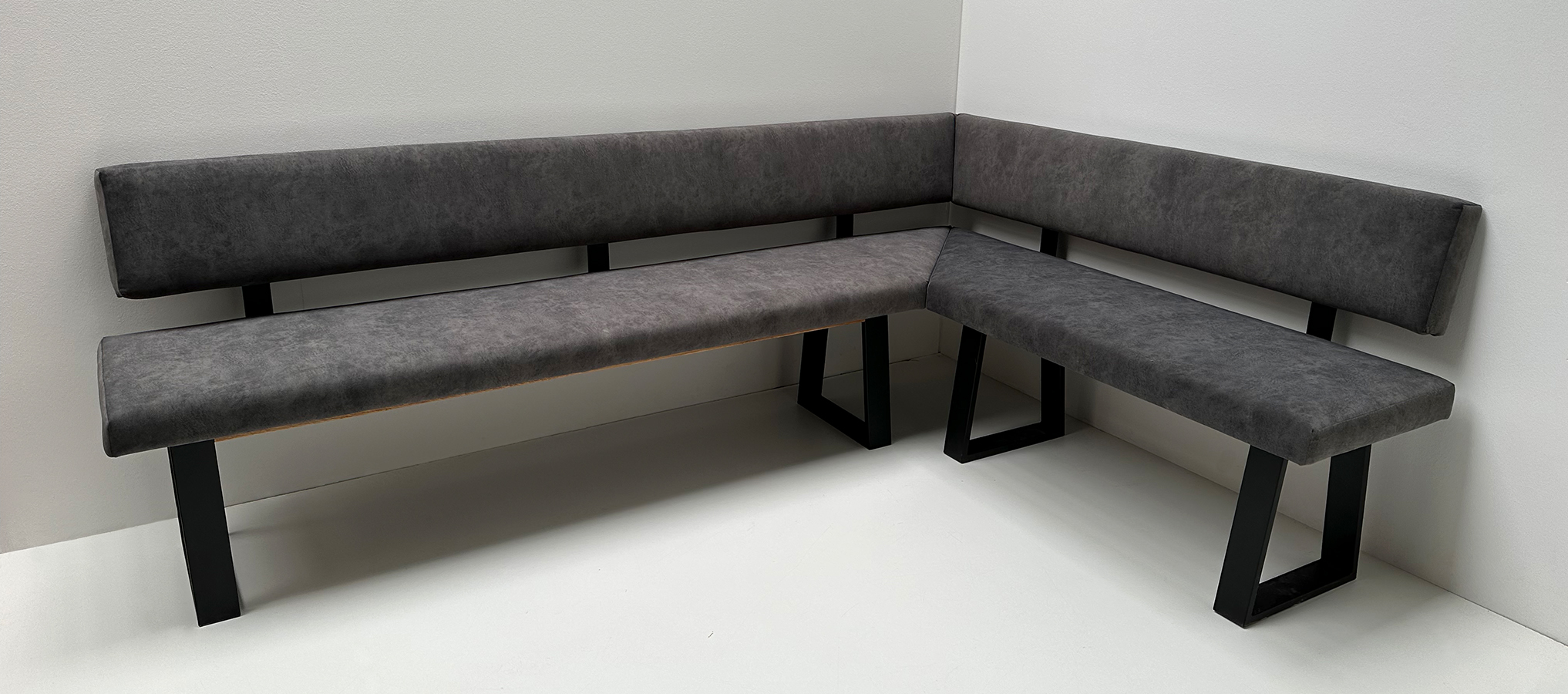 Eckbank Oviedo 250/170 cm, Metallkufen, Vollpolster, Ventura 344