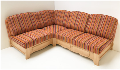 Sofa Ecksofa Sterzing EDMONTON rot,  Abschluß offen, 38 Lagerstoffe preisgleich !