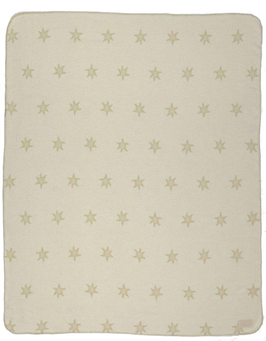 Wolldecke Edelweiß beige 140 x 185 cm