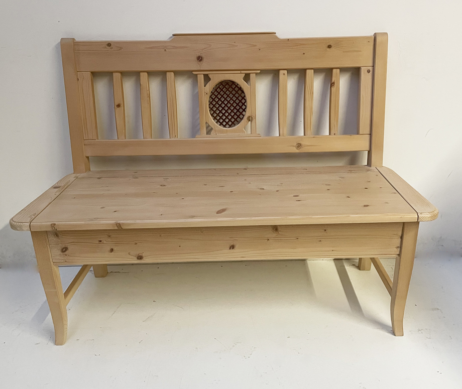 Einzelbank Kramsach 121 cm mit Truhe, Rosner gewachst