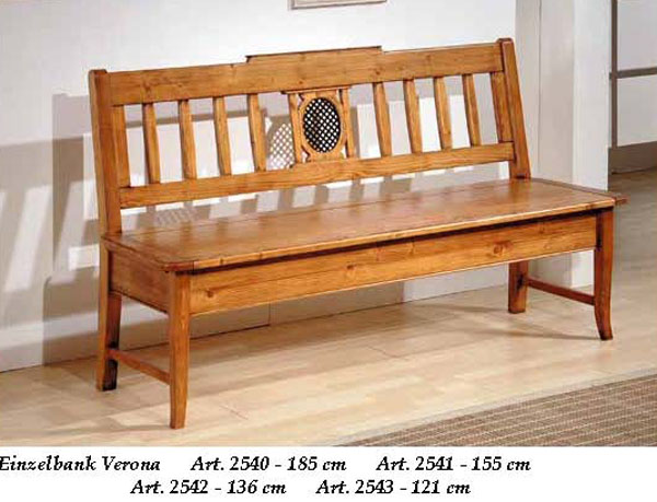 Einzelbank Verona 121 cm mit Truhe
