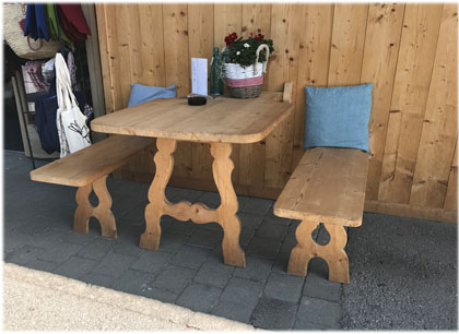 Fuhrmanntisch Gruppe, Bänke und Tisch zum Wegklappen