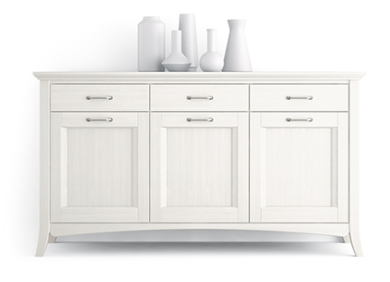 Anrichte Kommode Sideboard Arcanda, 3-türig, Fichte massiv