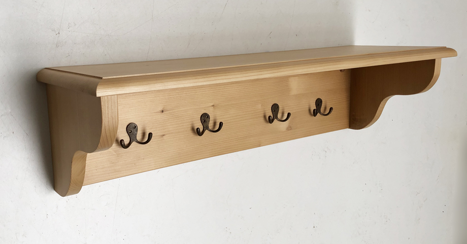 Wandbord, Garderobenbord mit Hutablage 95 cm, Konsole nach Vorgabe, alle Sondermaße möglich