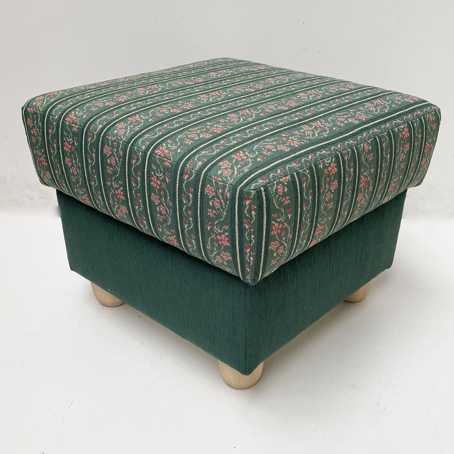 Polsterhocker ANTON, Fichte, Waidhaus grün