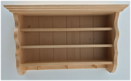 Wandbord Amberg mit 2 Böden, 3 Fächern 