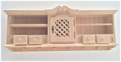 Wandbord Tellerbord Füssen mit 4 Schub und 1 Türe