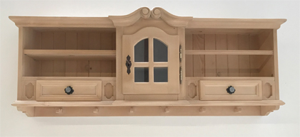 Wandbord Tellerbord  Füssen Sondermodell mit 2 Schub und 1 Türe