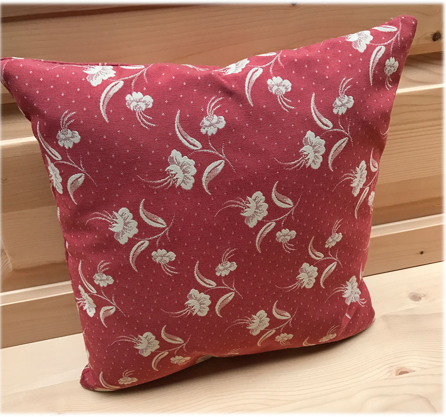 Federkissen, Kissen genäht  40/40 cm, Kössen rot, 38 Lagerstoffe preisgleich !