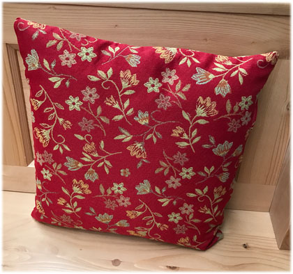 Federkissen, Kissen genäht  40/40 cm, Mülheim rot, 38 Lagerstoffe preisgleich !