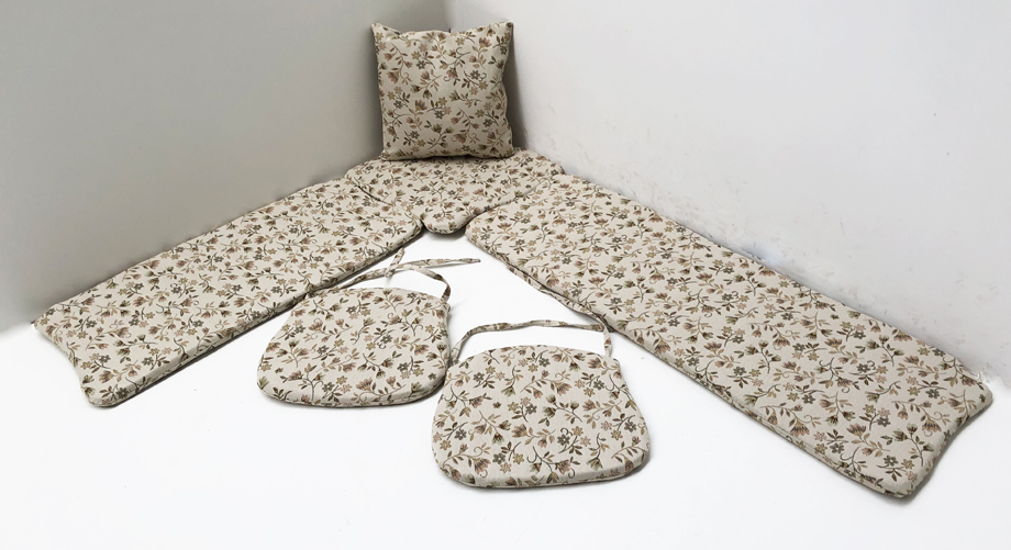 Kissensatz genäht Eckbankgruppe Amberg  klein 185/150, Mülheim beige