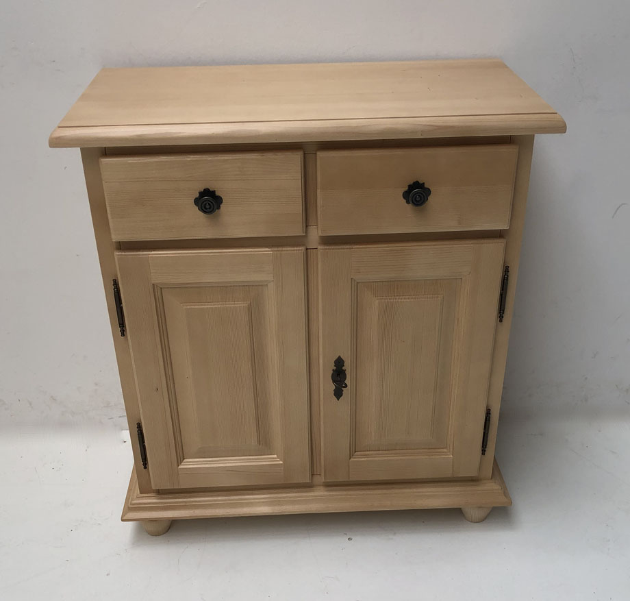 Kommode Füssen 2 Türen u. 2 Schubfächer, Sondermaß 80/85/40 cm, Rosner Hartwachs