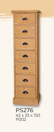 Anrichte Kommode Sideboard, 7 Schubladen, Kiefer massiv