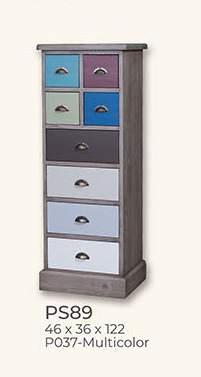 Anrichte Kommode Sideboard, 8 Schubladen, Kiefer massiv