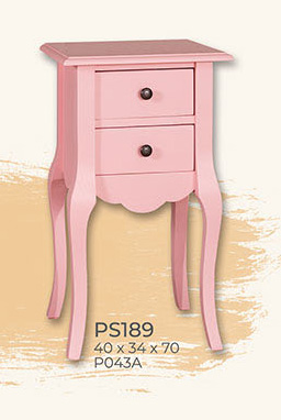 Beistelltisch Konsole, Nachtkästchen, Kiefer massiv, antik lackiert