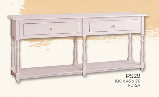 Beistelltisch Konsole Regal, Kiefer massiv, antik lackiert