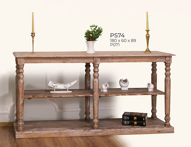 Beistelltisch Konsole Regal, Kiefer massiv