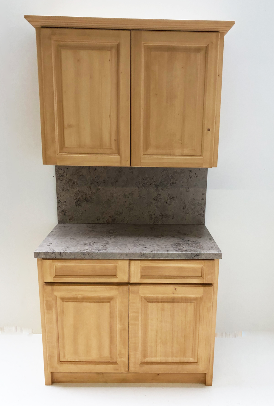 Küchen cm für B100 Anrichte Spüle, Landhausmöbel HPL Zeile Kühlschrank und Oberschrank Platte, mit