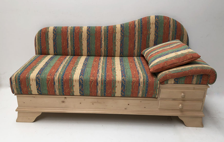 Sofa Liege Chiemgau Sonderlänge 170 cm, Pocking bunt ! Neu ! in 38 Lagerstoffen preisgleich