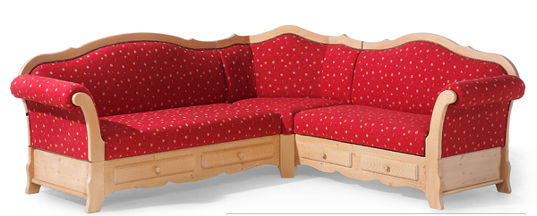 Sofa Ecksofa Kempten aufgeklappt abgeklappt, Esstischsofa, TS-2383, 38 Lagerstoffe preisgleich