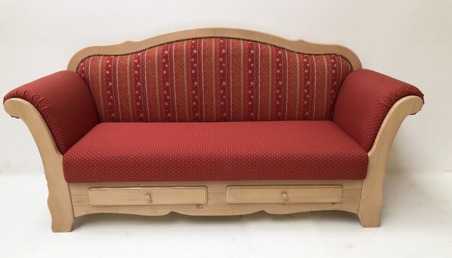 Sofa Liege Kempten 190 , Armteile fest, TS-2387-2382