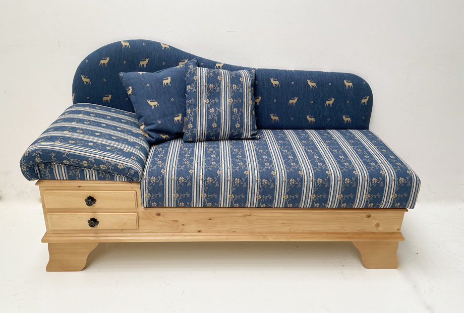 Sofa Liege Chiemgau Sonderlänge 165 cm, Sondertiefe 65 cm, Sitzerhöhung 50 cm, TS-6235, TS-6241