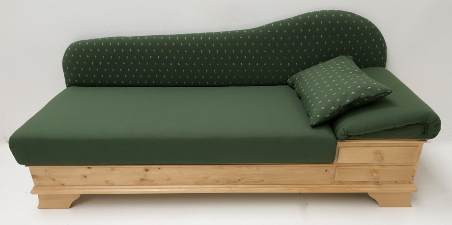 Sofa Liege Chiemgau Aktionsangebot, Kundl grün , Wels grün ! in 38 Lagerstoffen preisgleich