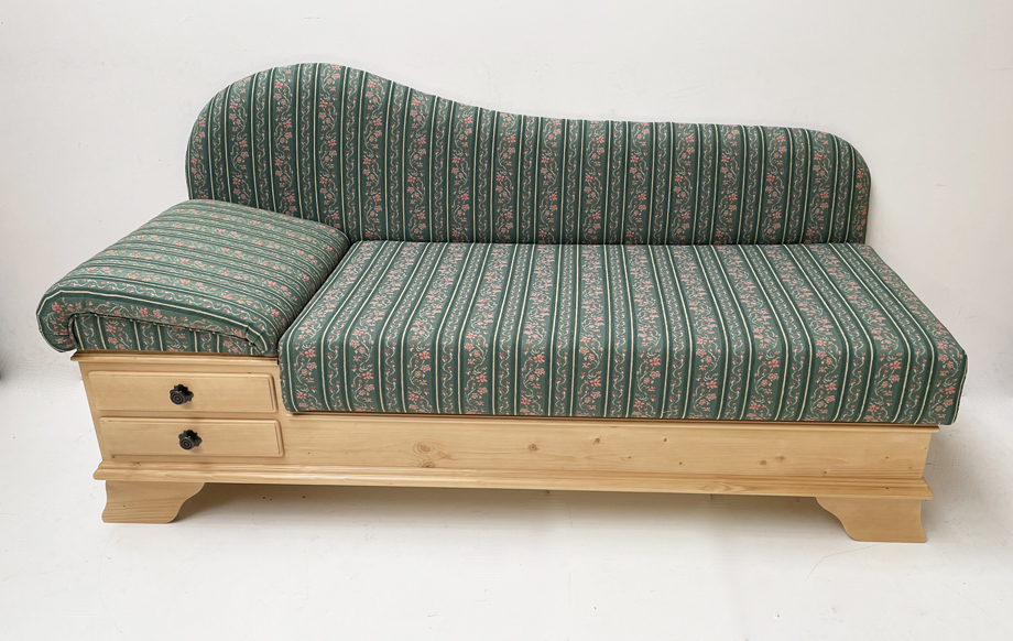 Kurzsofa Liege Chiemgau Sonderlänge 180 cm, Waidhaus grün ! Neu ! in 38 Lagerstoffen preisgleich