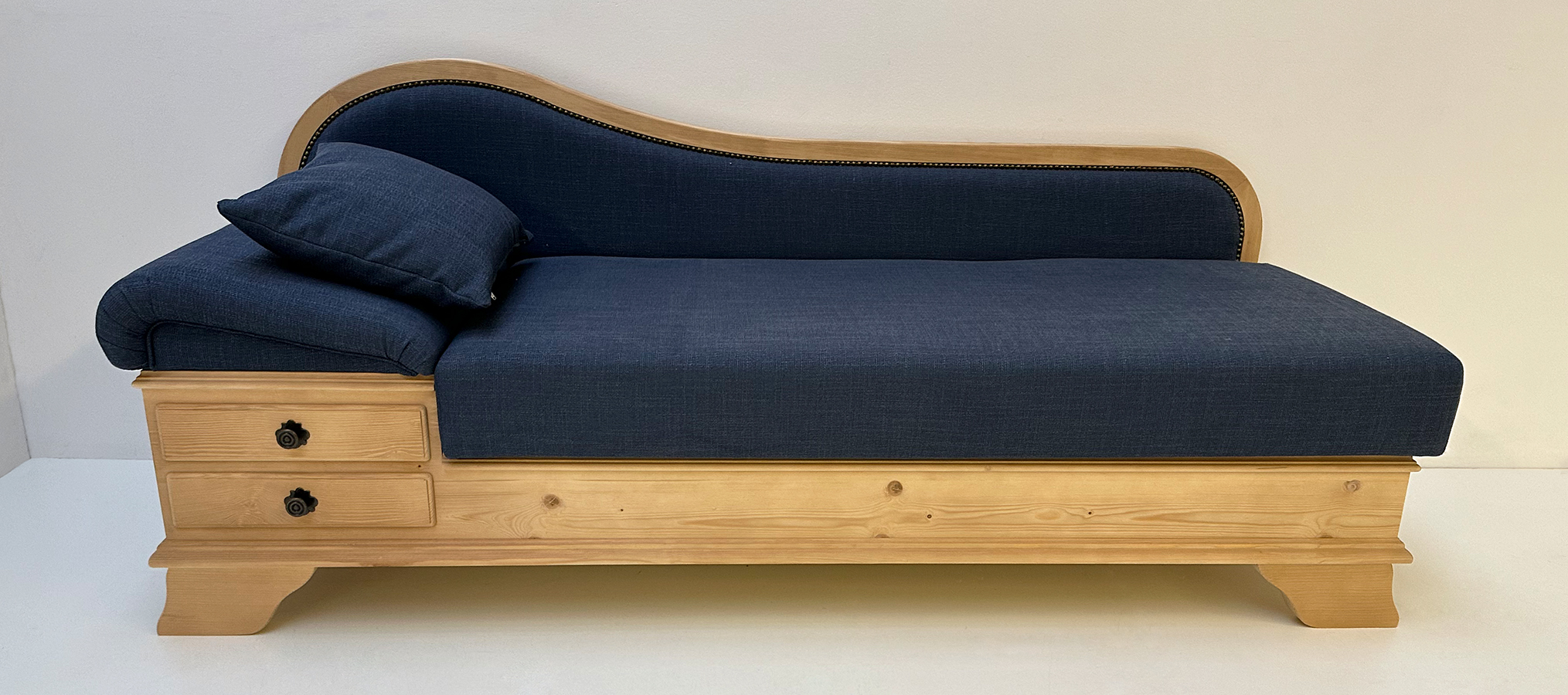 Sofa Liege Garmisch, 195 cm, Kopfteil links, Höpke Terra 137