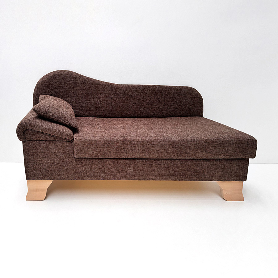 Küchenliege Polsterliege Rosenheim, Sitzhöhe 50 cm, aufklappbar ! Rücken Echtstoff Natura 804 braun