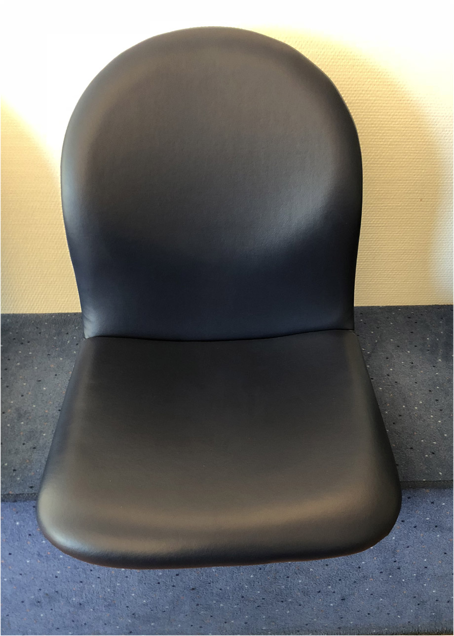 Medipolster Wartesessel Schalensitz, Kunstleder, Skai blau